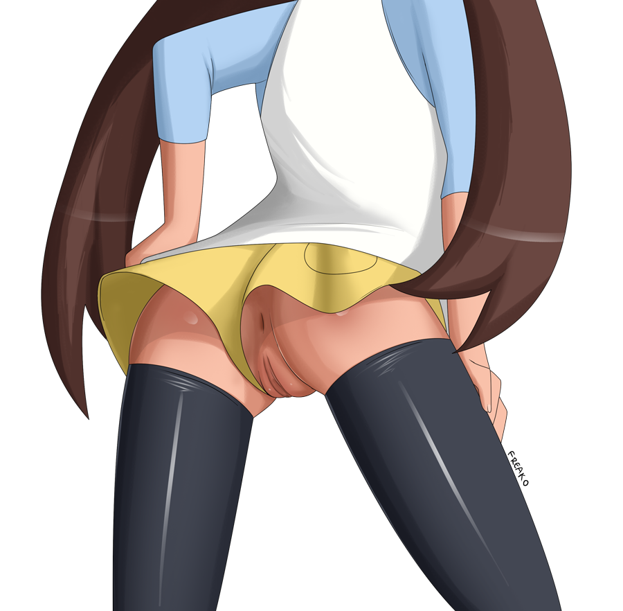 1_female 1_human 1girl anus ass brown_hair clothed female female_human female_only freako from_below hair hairless_pussy hentai-foundry human human_only long_hair mei_(pokemon) no_panties pokemon pokemon_(game) pokemon_bw2 pussy rosa rosa_(pokemon) solo standing stockings upskirt viewed_from_below