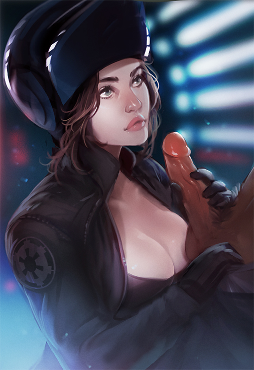 breasts clothed helmet jyn_erso penis raunchyninja_(artist) rogue_one:_a_star_wars_story star_wars