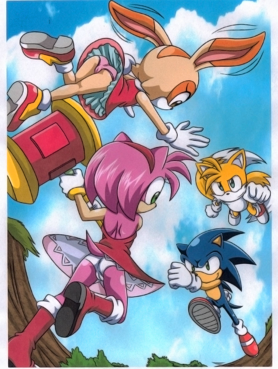 a_spawing_session amy_rose ass bbmbbf cream_the_rabbit miles_"tails"_prower mobius_unleashed multiple_tails palcomix palteam panties sega sonic_(series) sonic_the_hedgehog sonic_the_hedgehog_(series) tail upskirt
