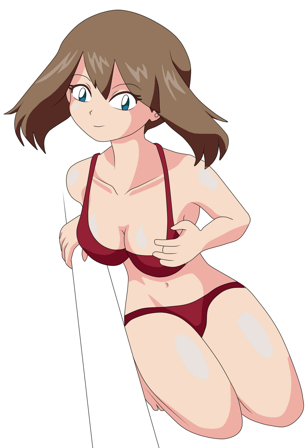 big_breasts bikini breasts deviantart dfdfdfq haruka_(pokemon) may pokemon red_bikini
