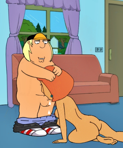 ass chris_griffin couch door erection family_guy fellatio incest lois_griffin mother_and_son oral pants_down testicles window
