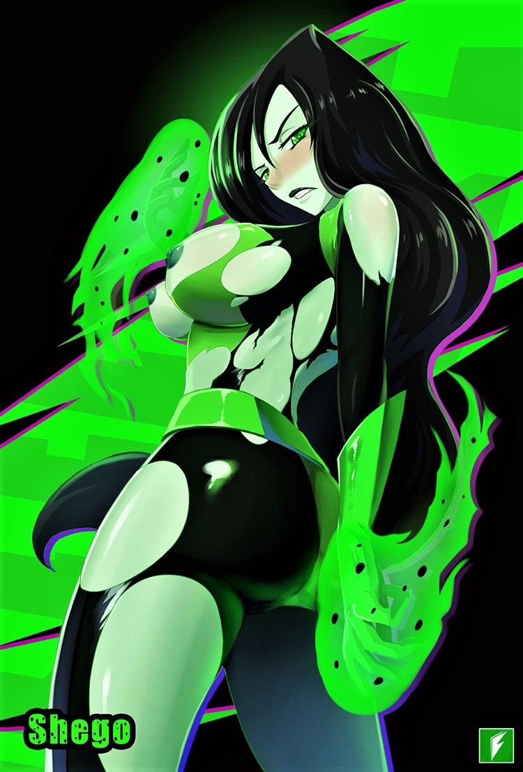 ass big_breasts bodysuit erect_nipples kim_possible shego thighs