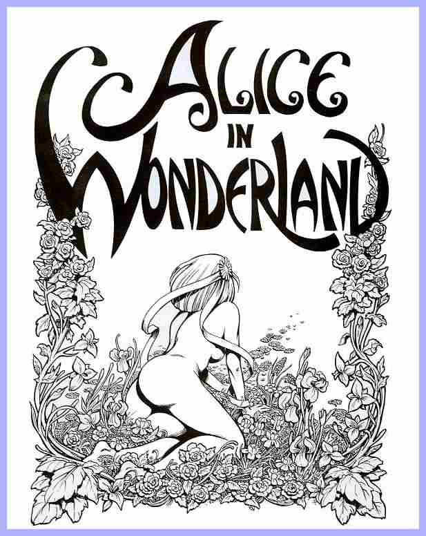 alice alice_in_wonderland comic frank_brunner monochrome