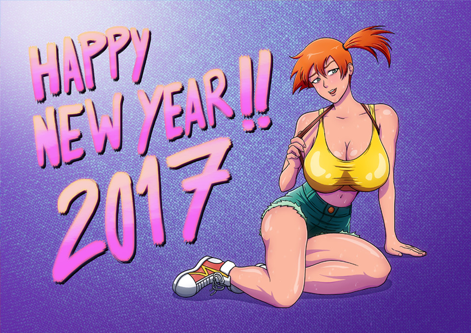 2016 2017 big_breasts billvicious breasts happy_new_year hentai-foundry huge_breasts kasumi_(pokemon) misty new_year non-nude pokemon pokemon_(anime)