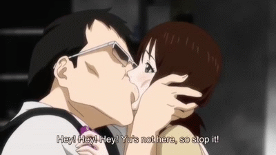 ahegao aneki_no_kounai_kaikinbi anime blow cum_in_orifice forced gif hentai hirose_anna kiss kissing maid school