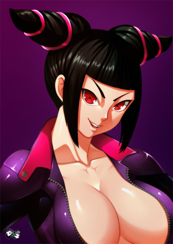 1girl big_breasts breasts cleavage clothed huge_breasts juri_han street_fighter