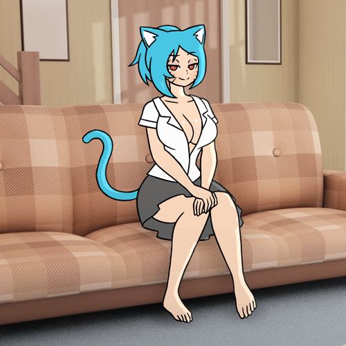 1:1 1girl 2d_animation alternate_species animal_humanoid anthrofied areola big_breasts blue_hair bouncing_breasts breasts cartoon_network cat_humanoid clothed clothing felid felid_humanoid feline feline_humanoid flashing flashing_breasts frame_by_frame gif hair humanoid humanoidized low_res mammal mammal_humanoid mikeinel nicole_watterson nipples open_clothing open_shirt open_topwear shirt short_playtime the_amazing_world_of_gumball topwear