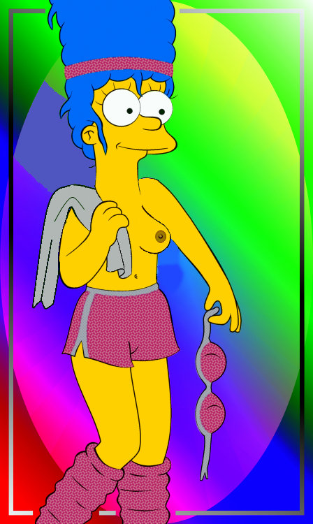 bra breasts marge_simpson shorts socks the_simpsons