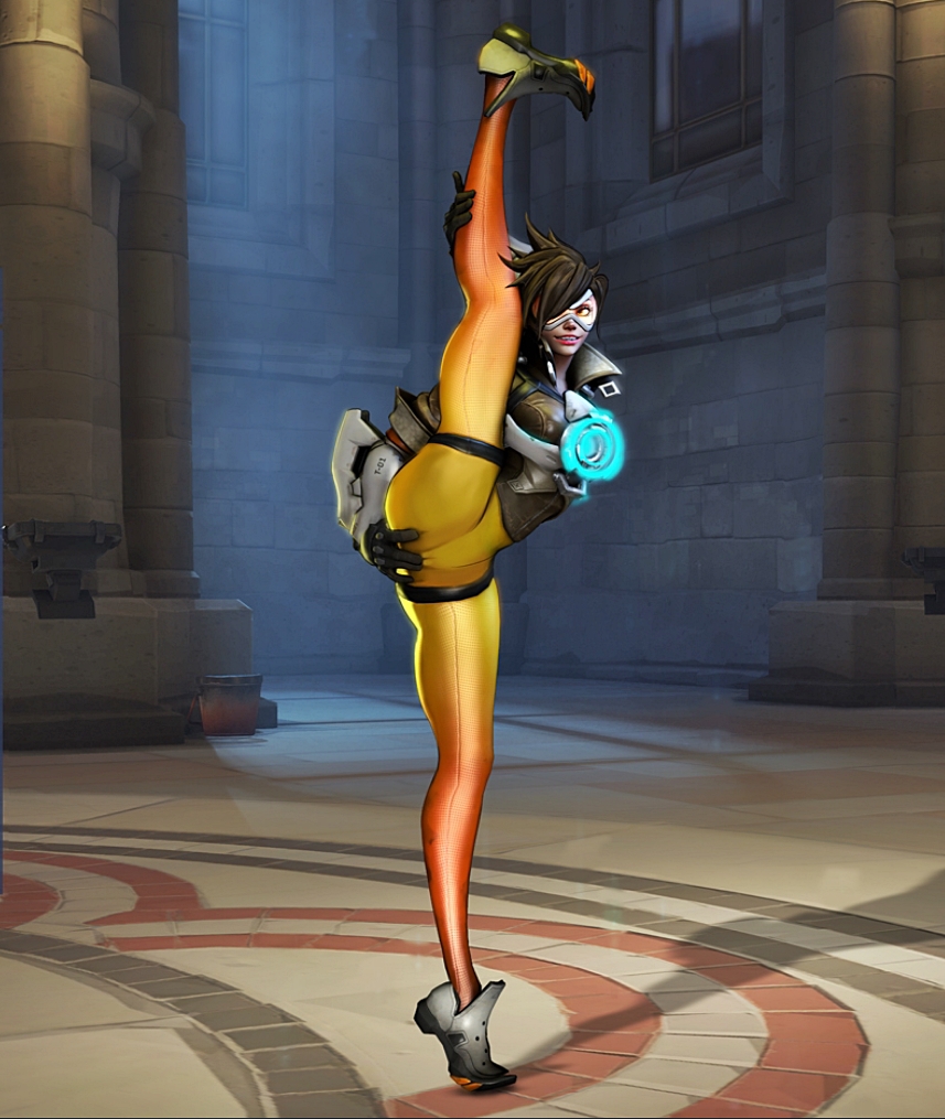 activision blizzard_entertainment british chronal_accelerator fingering_pussy leg_lift lena_oxton orange-tinted_eyewear overwatch tiptoes tracer_(overwatch) video_game_character video_game_franchise