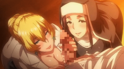 ahegao animated breasts censored fellatio gif hentai licking_penis meikoku_gakuen_jutai_hen nurse oral penis_lick