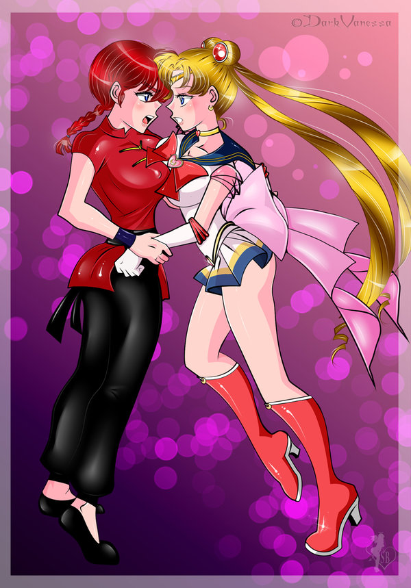 2_females 2_girls 2girls art babe bare_legs big_breasts bishoujo_senshi_sailor_moon blonde blonde_hair blue_eyes braid breasts clothed crossover darkvanessalust darkvanessalust_(artist) double_bun duo embarrassed female female_human female_only full_body genderswap genderswap_(mtf) hair human human/human human_only incipient_kiss legs long_hair looking_at_another love magical_girl multiple_girls open_mouth parted_lips pulling ranma-chan ranma_1/2 ranma_saotome red_hair round_teeth sailor_moon saotome_ranma serious short_hair shy standing super_sailor_moon tagme teeth tsukino_usagi twin_tails usagi_tsukino wrist_grab yuri