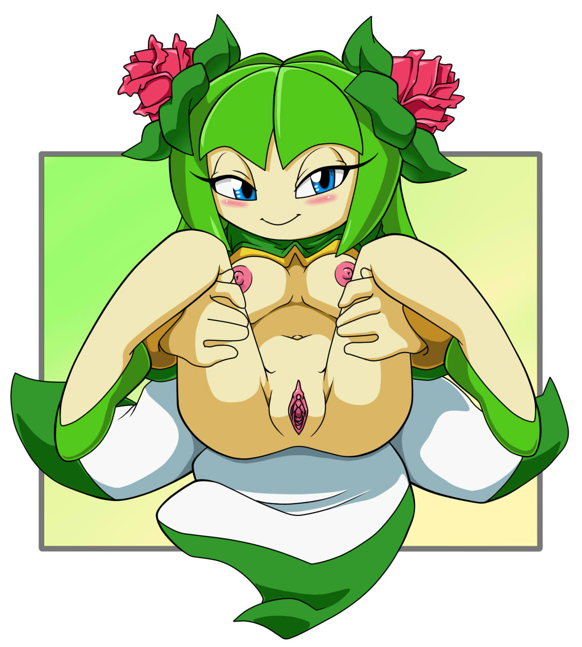 ass big_ass big_breasts breasts clitoris cosmo_the_seedrian cosmo_the_seedrian_(adult) female leatherruffian nipples nude pussy solo sonic_(series) sonic_x tease