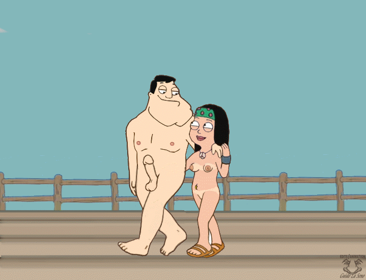 american_dad erect_penis father_and_daughter fence gif guido_l hayley_smith jiggle nipples nude penis stan_smith toes walking