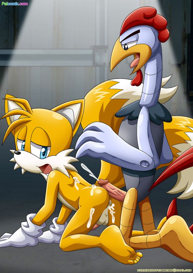 adventures_of_sonic_the_hedgehog bbmbbf cum_on_ass furry male/male mechanophilia miles_"tails"_prower mobius_unleashed palcomix scratch_(sonic) sega sonic_(series) sonic_the_hedgehog_(series)