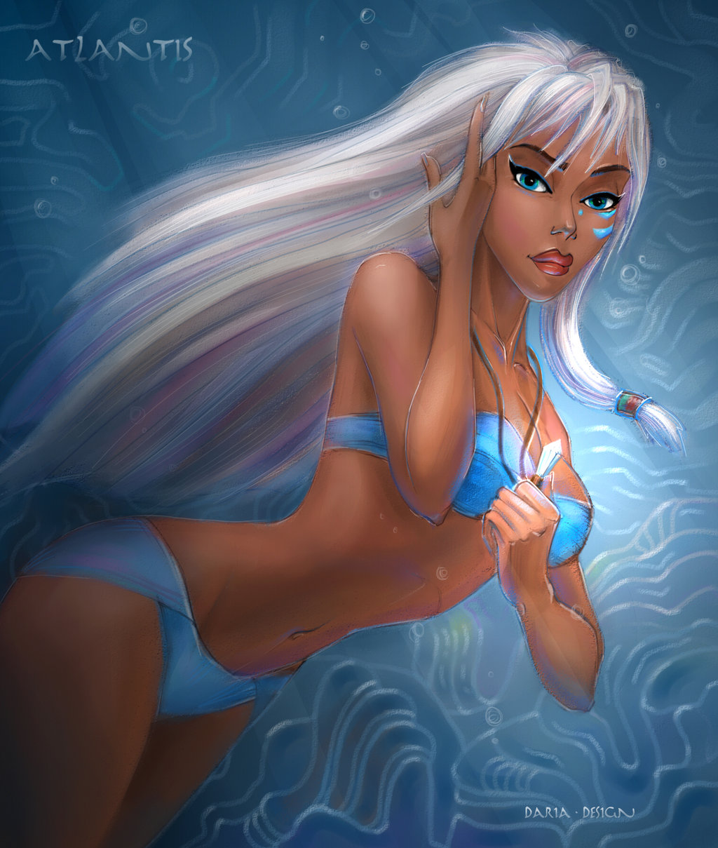 atlantis:_the_lost_empire disney princess_kidagakash underwater underwear white_hair