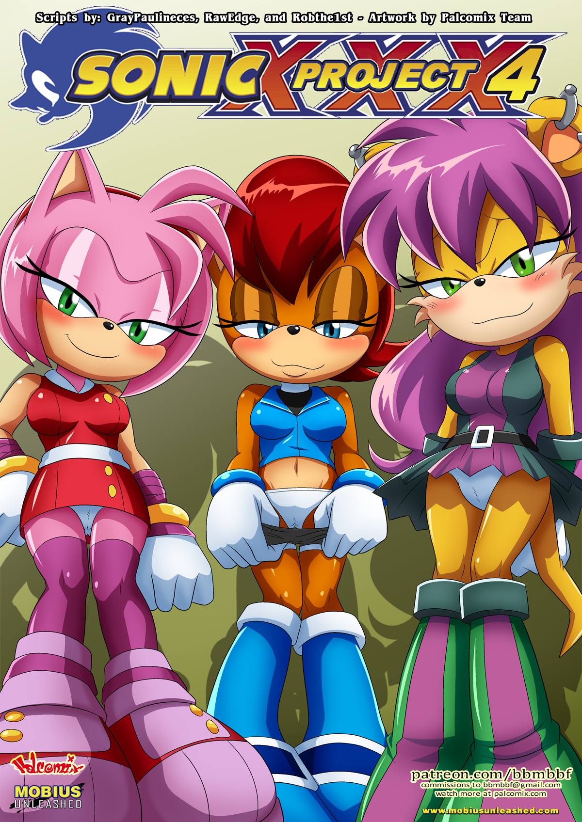 amy_rose archie_comics bbmbbf comic furry mina_mongoose mobius_unleashed palcomix sally_acorn sega sonic_(series) sonic_the_hedgehog_(series) sonic_xxx_project_4