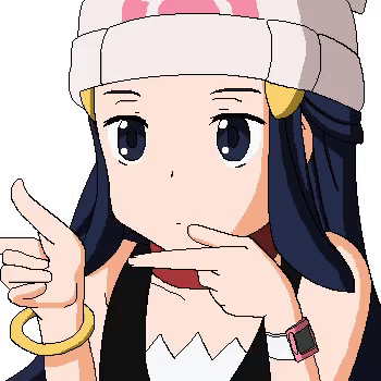 1girl ass ass_bounce dancing dawn female female_only gif index_finger meme meme_attire pointing pokemon rika's_finger_spin rika_finger_spin rika_spin shake solo