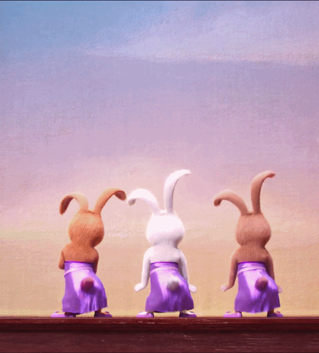 3d ass ass_shake bunny dancing dress gif hip_shake looking_back rabbit sing_(movie) twerking