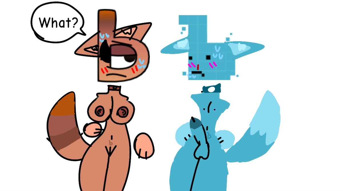 1boy 1boy1girl 1girl abbygale_purple_eevee_kit alphabet_(mike_salcedo) anthro balls blue_body breasts brown_body cock cyan_body dick english_text female furry furry_female furry_male hard_sign_(ralr) harrymations hi_res male/female naked naked_female naked_male nipples no_outlines non_binary nosebleed nude nude_female nude_male orange_body penis pixelated pussy ralr red_body russian_alphabet_lore soft_sign_(ralr) tagme tits titties transgender uwu vagina