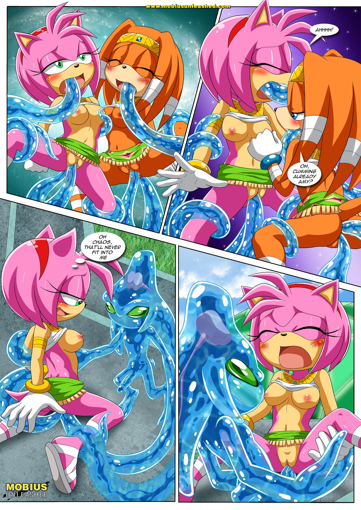 amy_rose bbmbbf chaos mobius_unleashed palcomix sega sonic_(series) sonic_the_hedgehog_(series) tagme tentacled_girls!_2 tikal_the_echidna