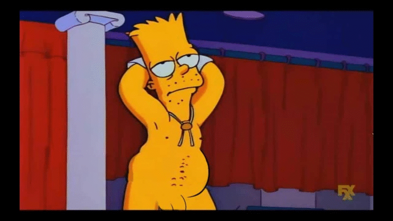 aged_up bart_simpson dancing gif striping the_simpsons