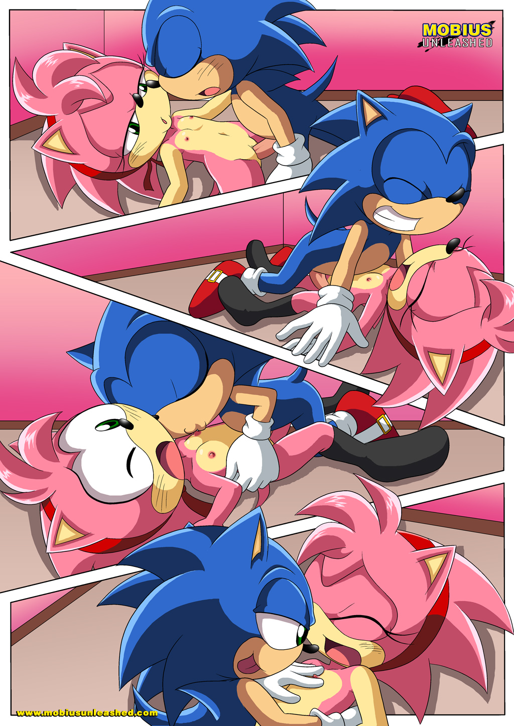 1girl amy_rose amy_rose_(classic) bbmbbf classic_and_modern_love comic mobius_unleashed palcomix sega sonic_(series) sonic_the_hedgehog sonic_the_hedgehog_(series)