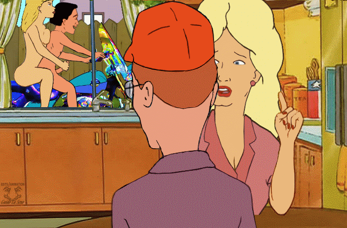 blonde_hair dale_gribble funny gif guido_l handjob joseph_gribble king_of_the_hill luanne_platter motorcycle nancy_hicks_gribble nude reach-around reach_around table window