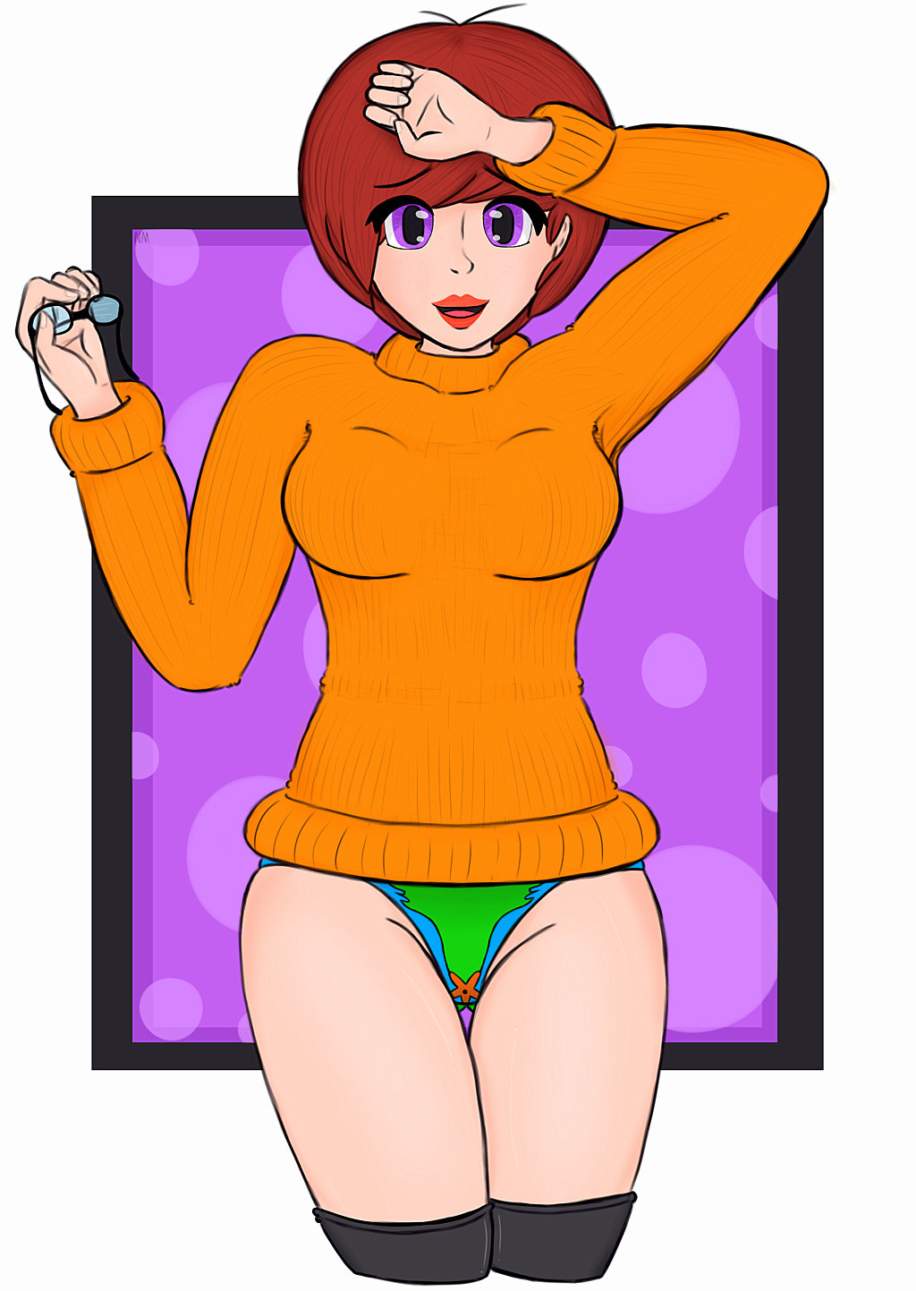 breasts panties scooby-doo stockings sweater thighs velma_dinkley