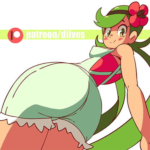 1girl :) anime ass ass_slap blush breasts clothed diives gif huge_ass looking_at_viewer looking_back mallow mallow_(pokemon) mao_(pokemon) nipples pokemon pokemon_(game) pokemon_sm pussy smile spank spanking