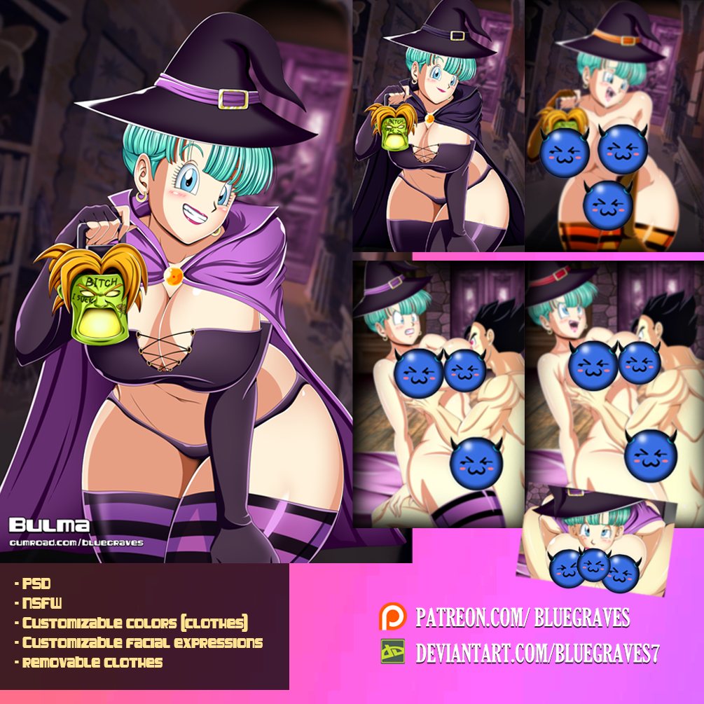 bent_over big_breasts big_breasts blue_eyes blue_hair bluegraves bulma bulma_brief cape censored cloak clothed curvy dragon_ball dragon_ball_z green_hair halloween halloween_costume holding_object holidays huge_breasts lantern leggings milf milf mom revealing_clothes smile son_gohan stockings striped_legwear thick thick_thighs wide_hips