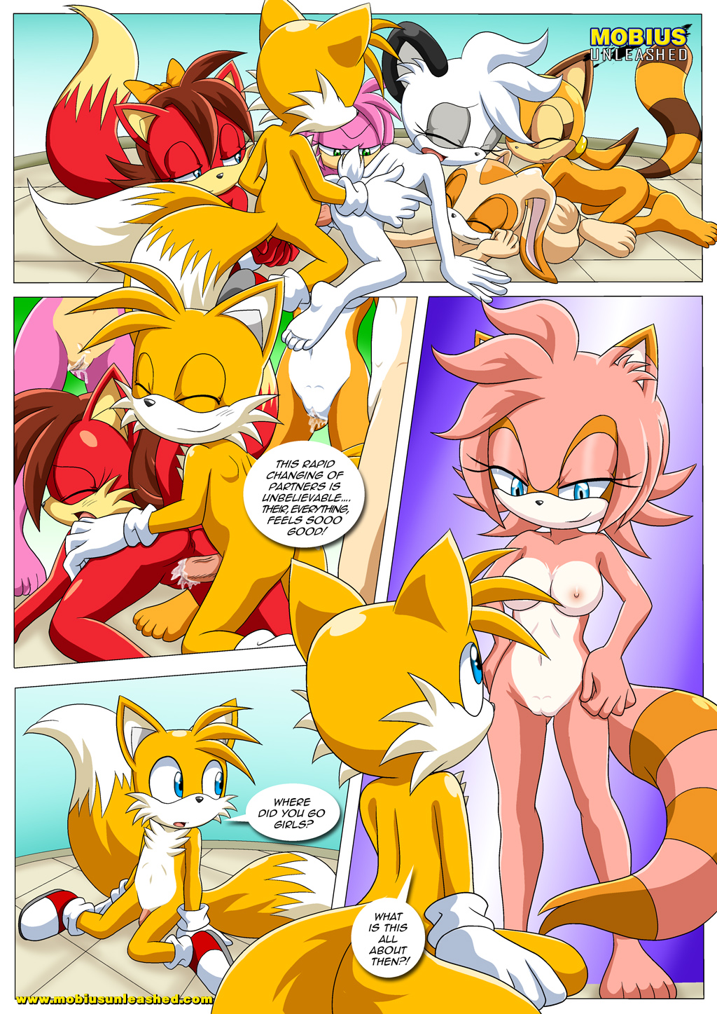 amy_rose archie_comics barby_koala bbmbbf chimera comic cream_the_rabbit fiona_fox marine_the_raccoon miles_"tails"_prower mobius_unleashed palcomix sega sonic_(series) sonic_the_hedgehog_(series) tagme tail's_tinkering's
