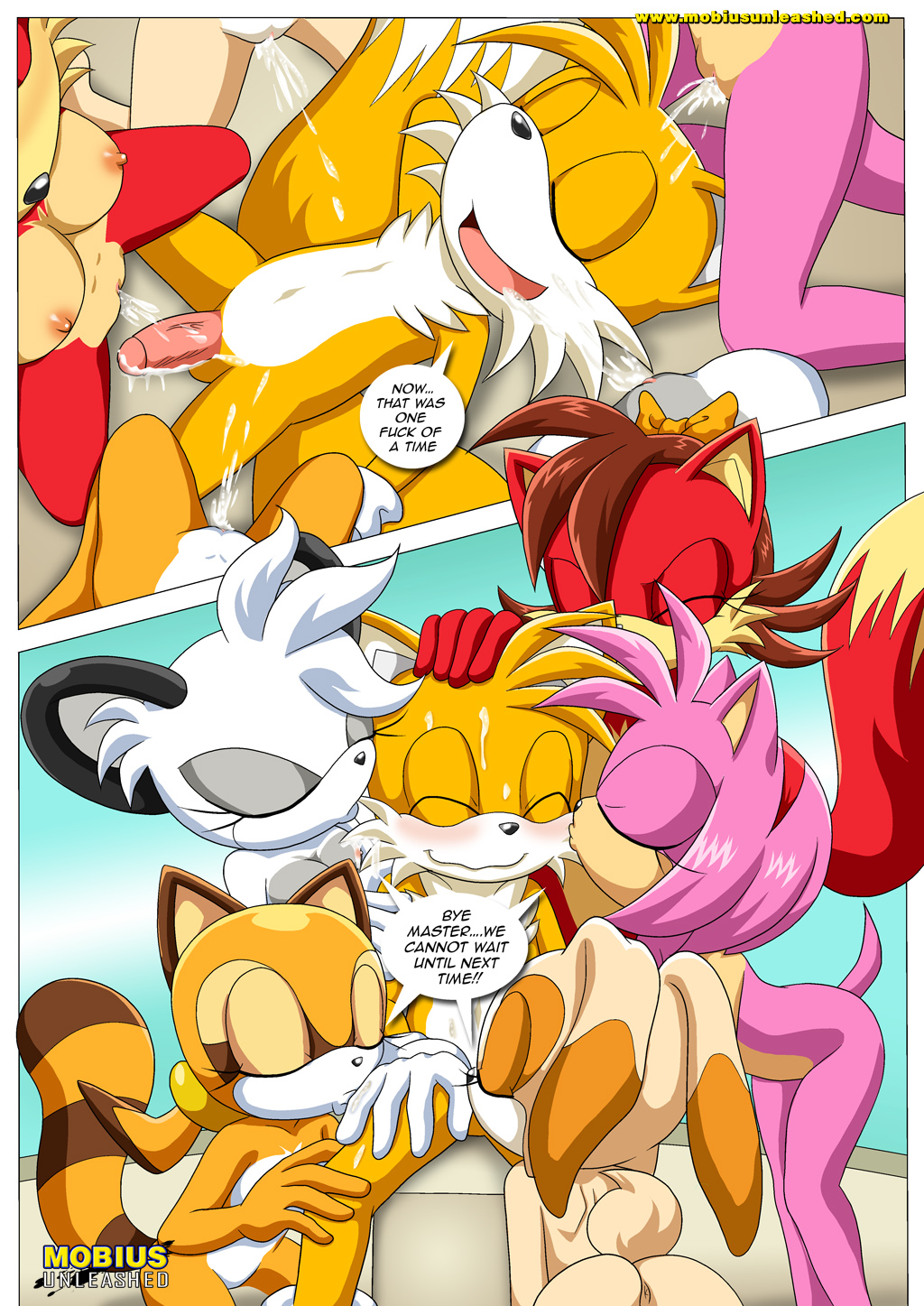 amy_rose archie_comics barby_koala bbmbbf comic cream_the_rabbit fiona_fox marine_the_raccoon miles_"tails"_prower mobius_unleashed palcomix sega sonic_(series) sonic_the_hedgehog_(series) tagme tail's_tinkering's