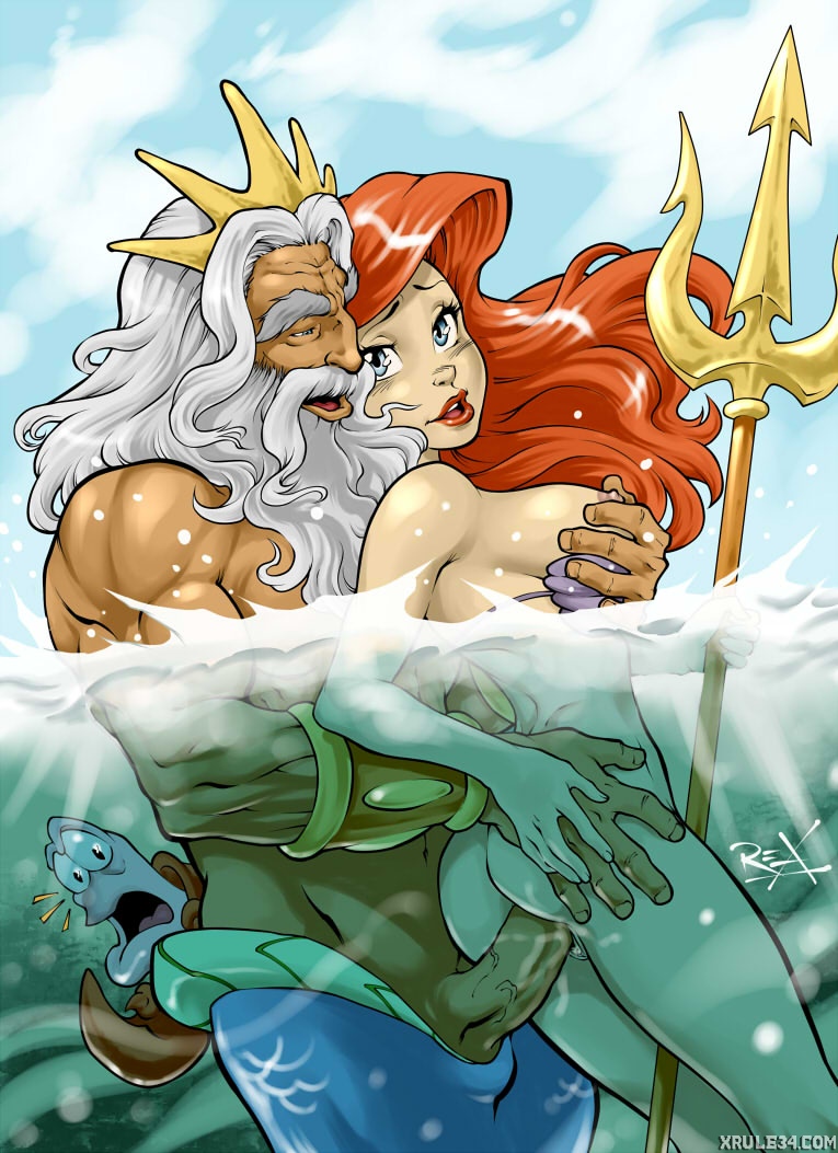 1girl 2014 age_difference anthro arthropod ass biceps crab crustacean cum daughter disney erection father father_&amp;_daughter feral hair half-closed_eyes hand_on_breasts hand_on_chest incest king_triton long_hair looking_back looking_down male manly marine mermaid muscle navel nipples nude open_mouth orgasm outside parent partially_submerged penetration penis princess_ariel pussy r_ex scalie sebastian sex straight teeth the_little_mermaid tongue trident underwater vaginal vaginal_penetration vein veiny_penis water wet
