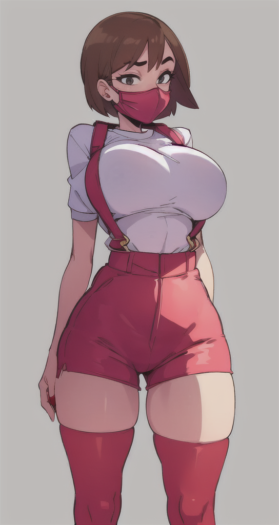 1girl 1girl ai_generated big_breasts breasts clothing female_focus female_only flamin_walls oc original_character short_hair thick_thighs thighs wide_hips
