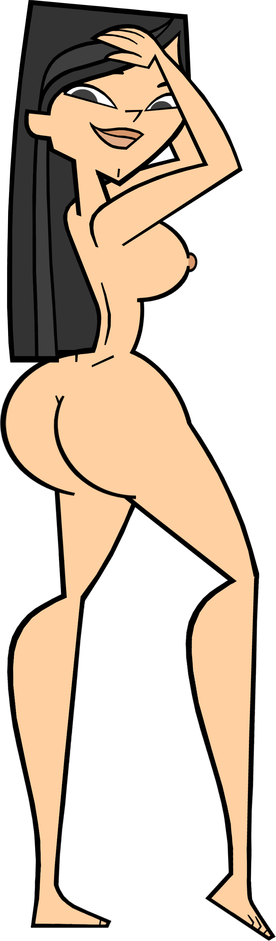 asian asian_female big_ass big_breasts black_hair breasts cartoon_network codl_(artist) heather_(tdi) hourglass_figure navel nude thick_ass thick_legs thick_thighs total_drama_island