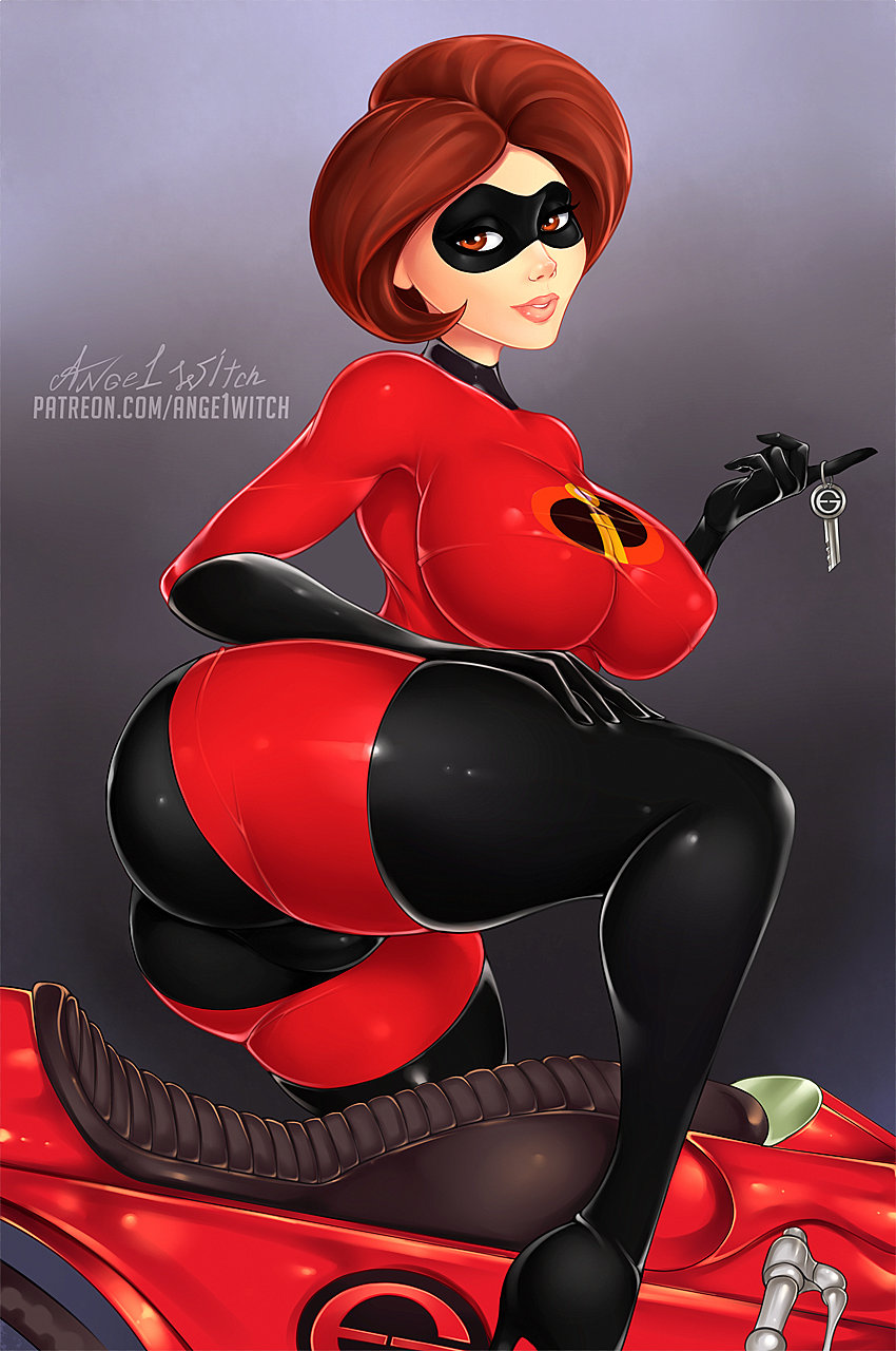 ass boots disney gloves helen_parr huge_breasts mask the_incredibles thighs