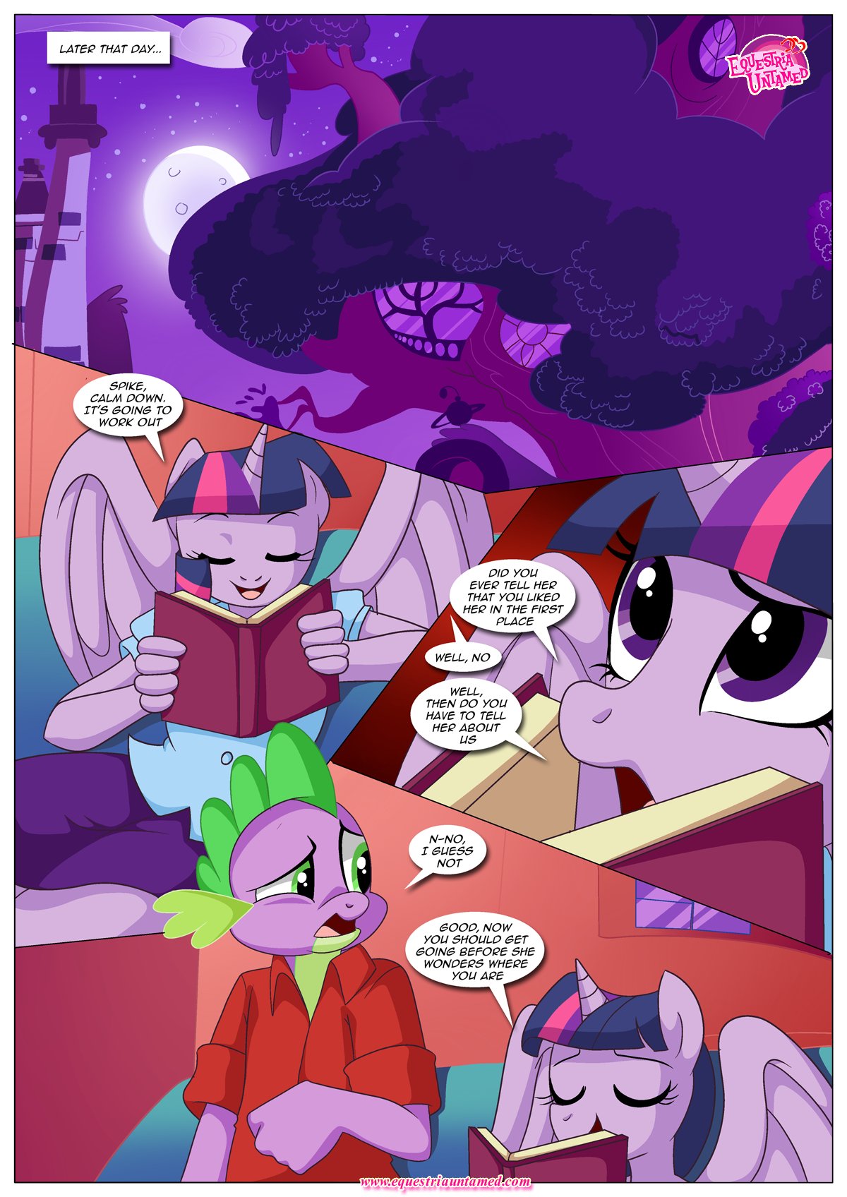bbmbbf comic equestria_untamed friendship_is_magic furry how_to_discipline_your_dragon my_little_pony palcomix spike spike_(mlp) text twilight_sparkle twilight_sparkle_(mlp)