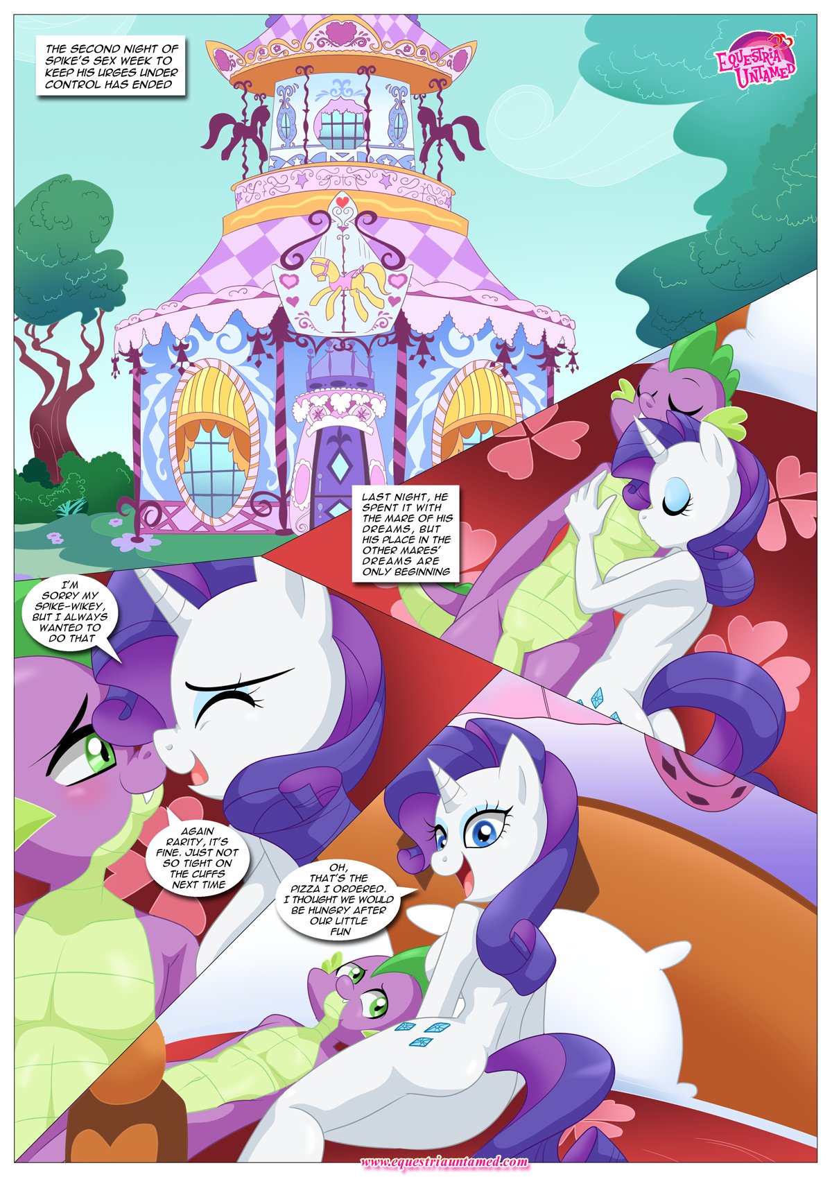 bbmbbf comic equestria_untamed friendship_is_magic my_little_pony palcomix rainbow_dash's_game_of_extreme_pda rarity rarity_(mlp) spike spike_(mlp)