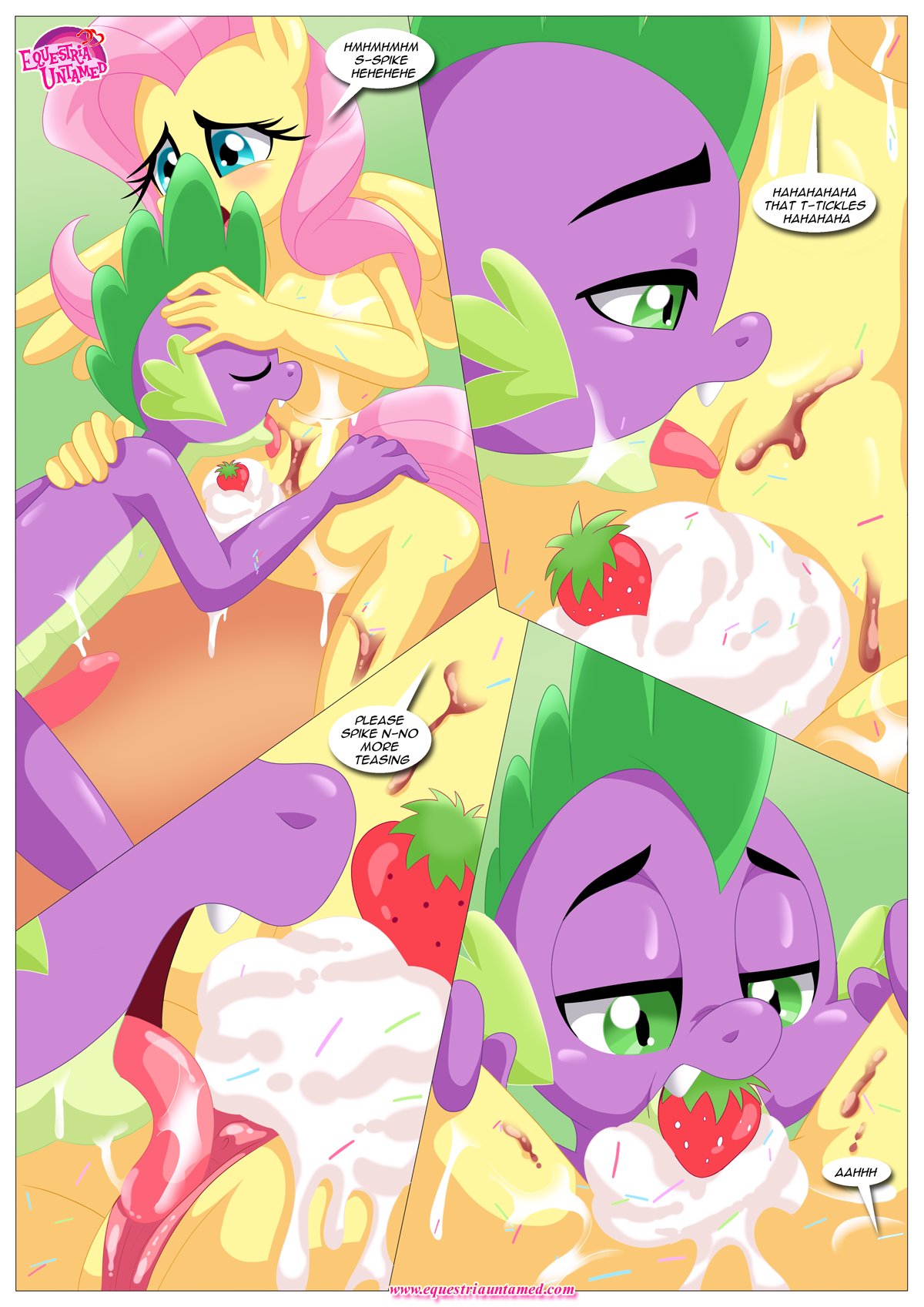 bbmbbf comic equestria_untamed fluttershy fluttershy_(mlp) friendship_is_magic my_little_pony palcomix spike spike_(mlp) the_secret_ingredient_is_fluttershy..._fluttershy!