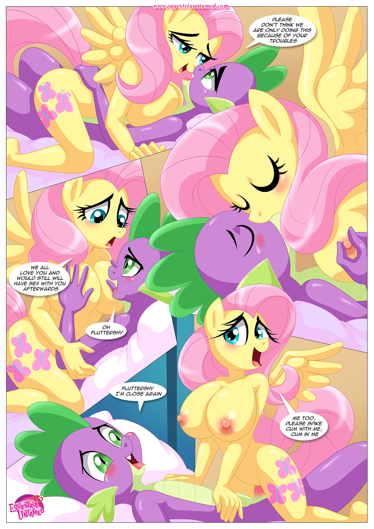 bbmbbf comic equestria_untamed fluttershy fluttershy_(mlp) friendship_is_magic my_little_pony palcomix spike spike_(mlp) the_secret_ingredient_is_fluttershy..._fluttershy!