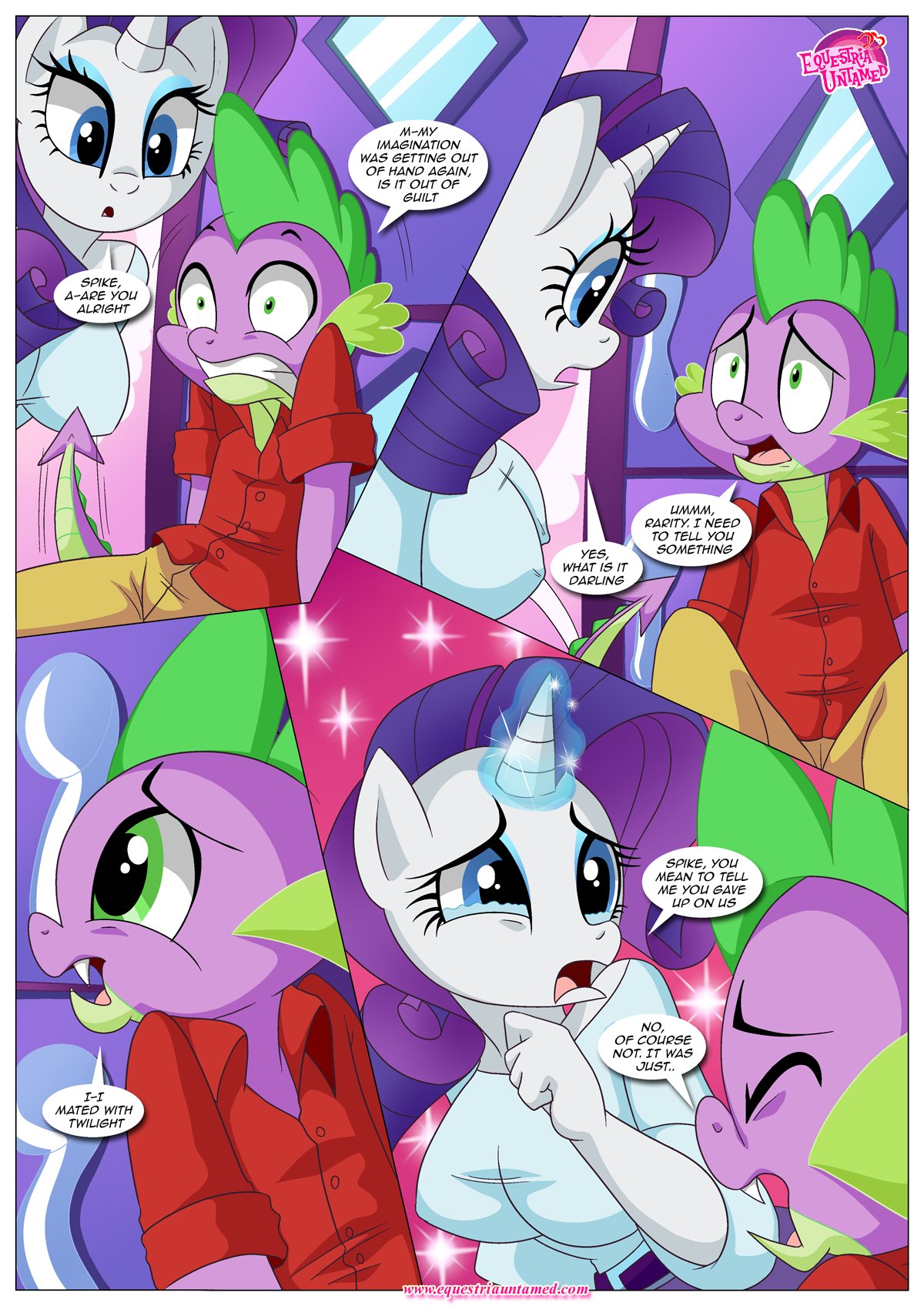 bbmbbf comic equestria_untamed friendship_is_magic furry how_to_discipline_your_dragon my_little_pony palcomix rarity rarity_(mlp) spike spike_(mlp)