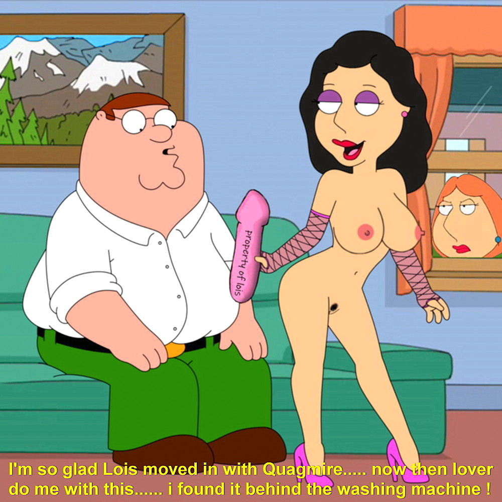 bonnie_swanson breasts dildo erect_nipples family_guy gloves high_heels lois_griffin nude peter_griffin pubic_hair pussy thighs