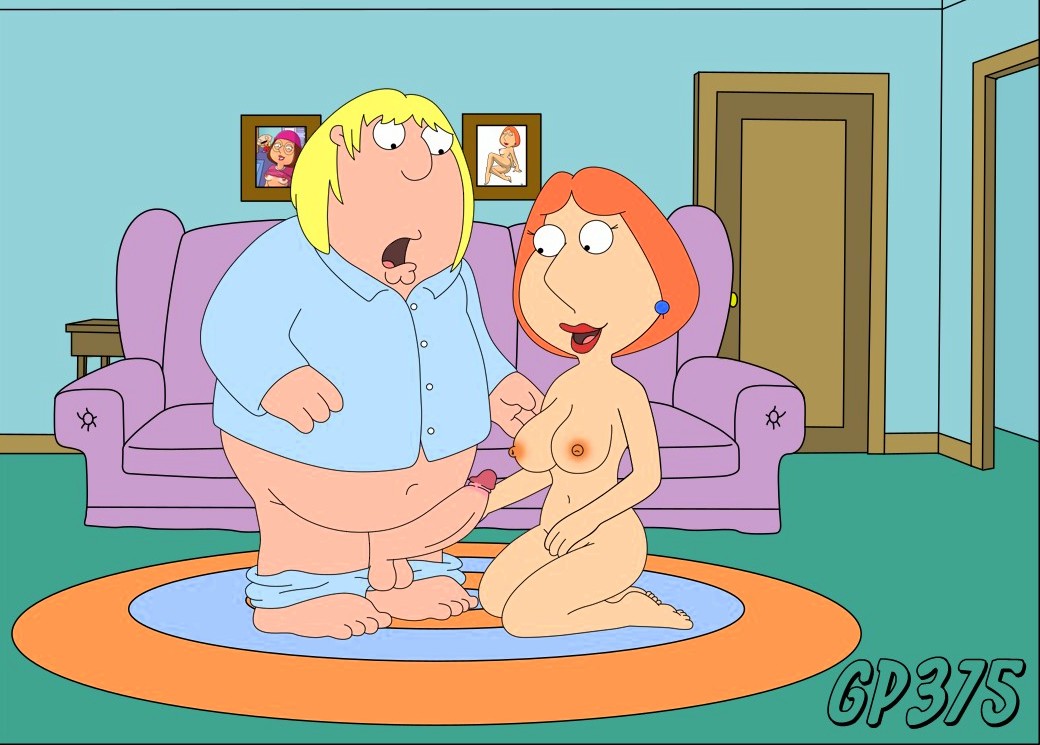 breasts chris_griffin erect_nipples erection family_guy gp375 huge_penis incest lois_griffin nude on_knees thighs