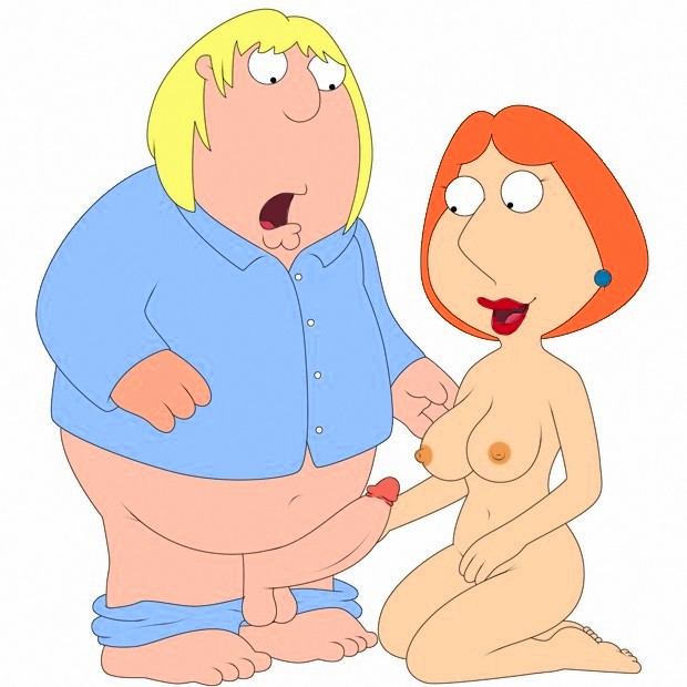 breasts chris_griffin erect_nipples erection family_guy huge_penis incest lois_griffin on_knees thighs