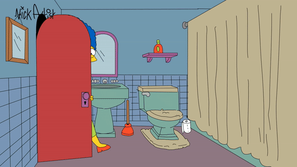 bart_simpson bathroom bathroom_sex blue_hair breasts cum cum_on_face facial facial_cumshot gif incest marge_simpson mother's_duty mother_and_son nickartist shower the_simpsons