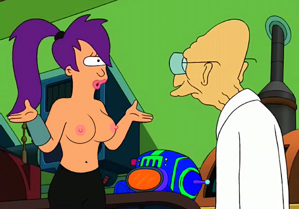 breasts erect_nipples futurama hubert_j_farnsworth prof._hubert_j._farnsworth topless turanga_leela