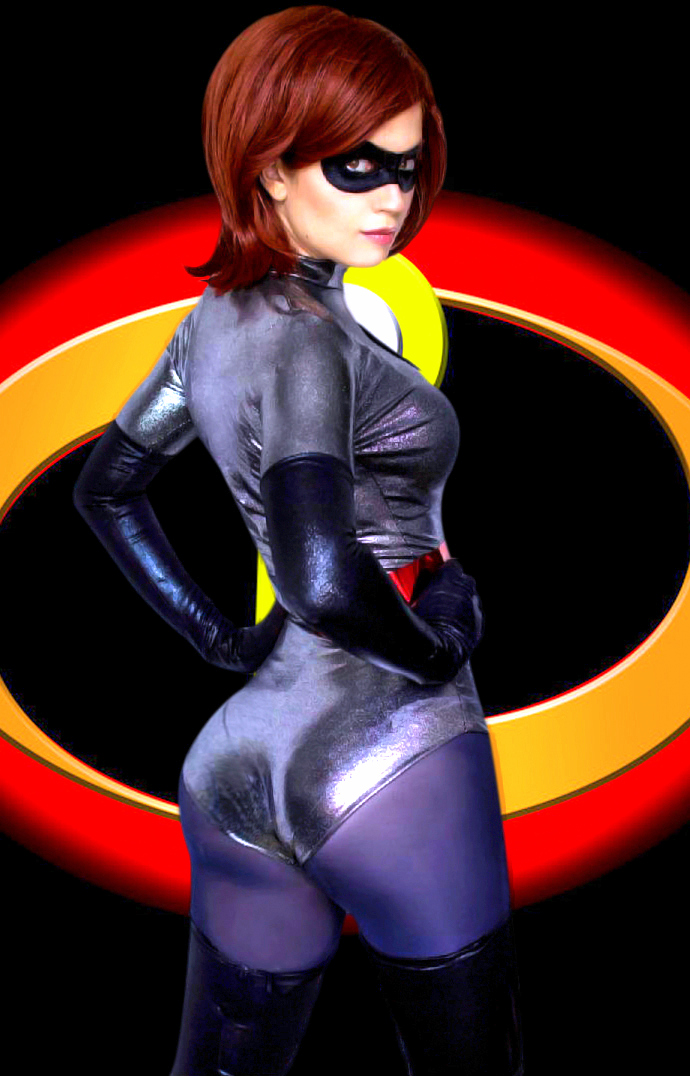 ass boots cosplay gloves helen_parr mask the_incredibles thighs