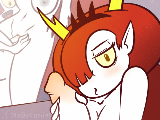 1girl gif handjob hekapoo melieconiek red_hair selfcest sex star_vs_the_forces_of_evil tagme