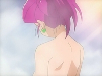 anime back_view bathing game_freak humans_of_pokemon jessie_(pokemon) long_hair musashi_(pokemon) nintendo nude pink_hair pokemon pokemon_(anime) pokemon_(game) team_rocket