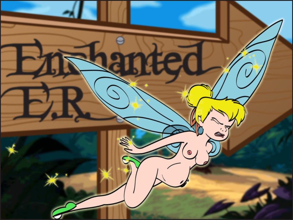 1girl areolae big_breasts blonde_hair breasts closed_eyes col_kink disney disney_fairies fairy fairy_wings female female_only nipples nude outdoor outside peter_pan pregnant pregnant_belly pregnant_female solo tinker_bell wings